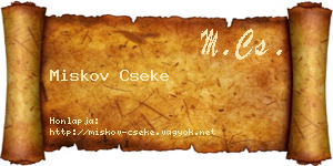 Miskov Cseke névjegykártya